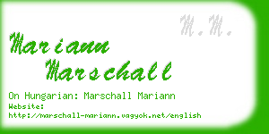 mariann marschall business card